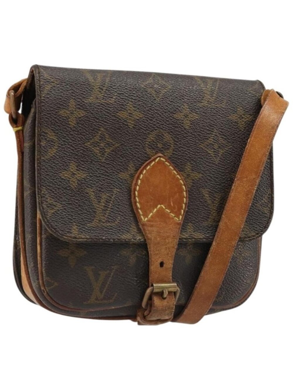 Authentic LOUIS VUITTON Monogram Cartouchiere PM Shoulder Bag M51254 LV